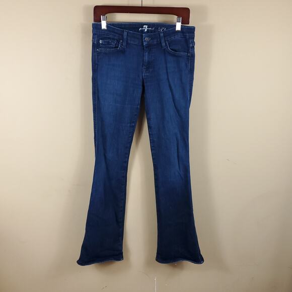 7 for All Mankind A Pocket Flare Jeans Size 28 Hemmed 31" - Picture 1 of 12